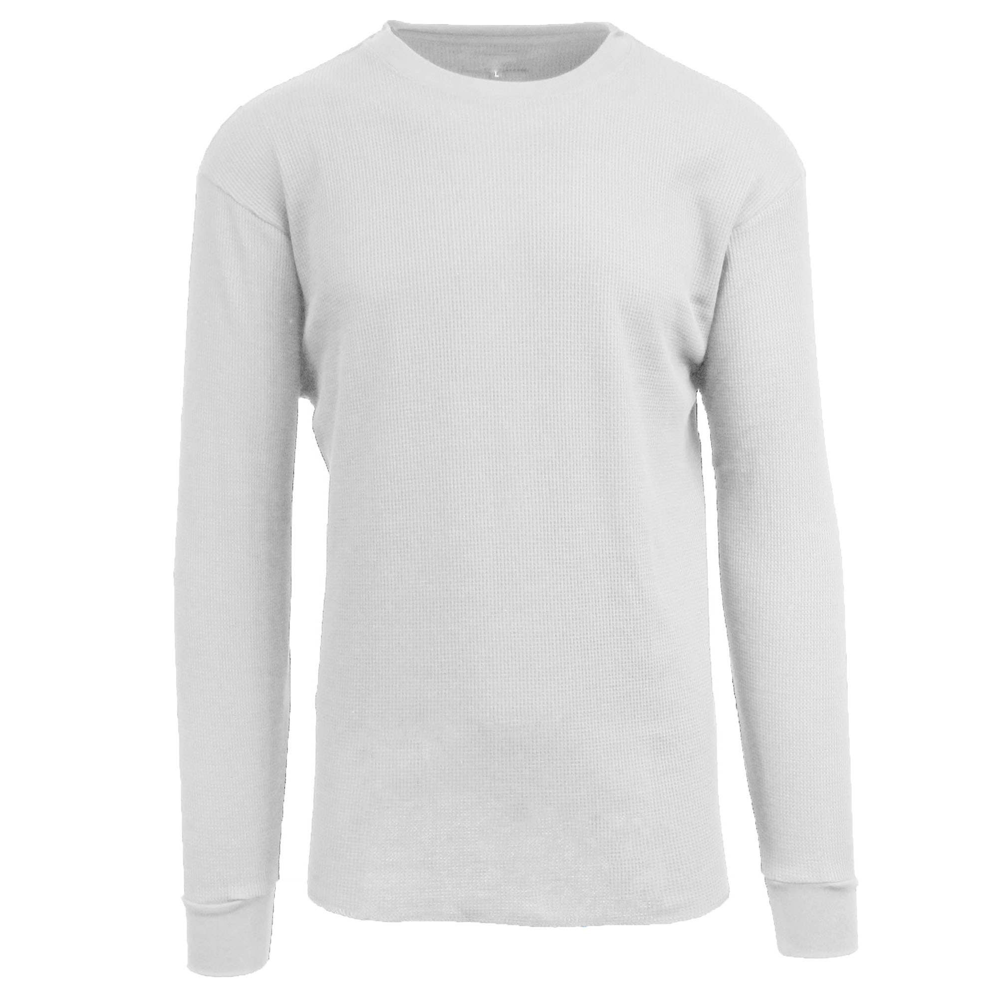 Galaxy By Harvic - Wholesale T-Shirt - Men's - Men's Long Sleeve Waffle-Knit Crew Neck Thermal Shirts5