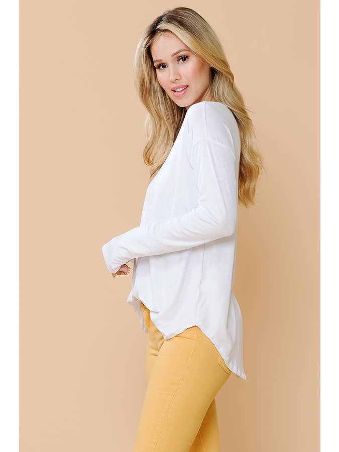 Burgundy Apparel - Wholesale Tunic - Women's - LONG SLEEVE TOP WITH THUMB HOLE35