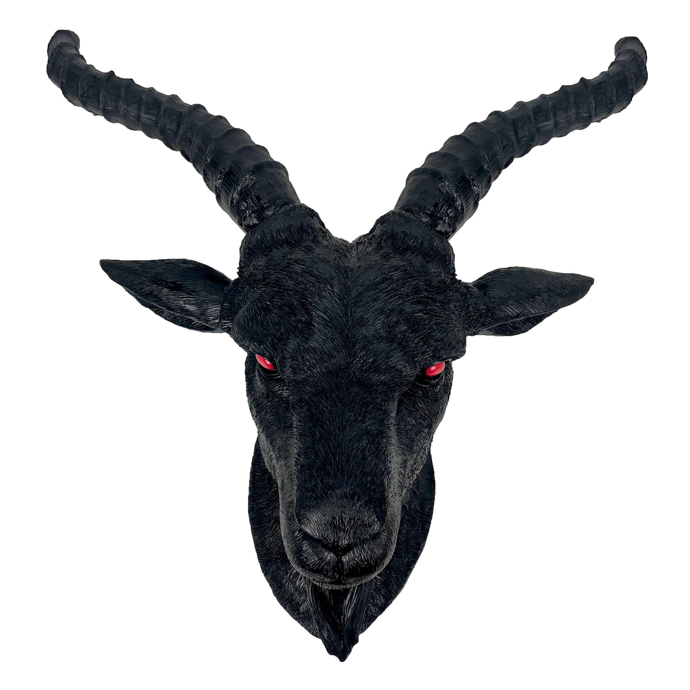 Zeckos - Wholesale Wall Accent - Black Baphomet Goat Head Sabbattic Occult Wall Hanging1