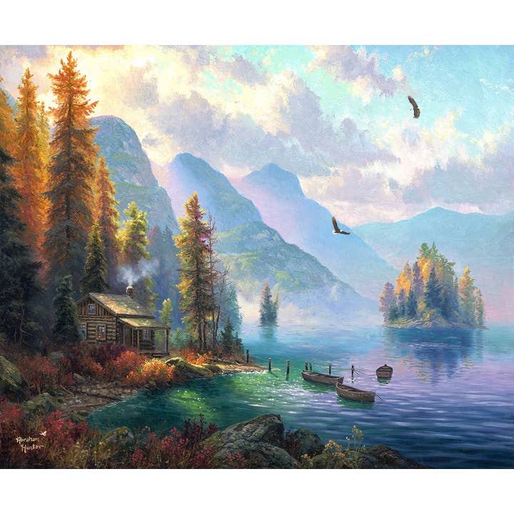 SunsOut - Wholesale Puzzle - Adult - 1294 eagle Lake Landing 1000 pc Puzzle