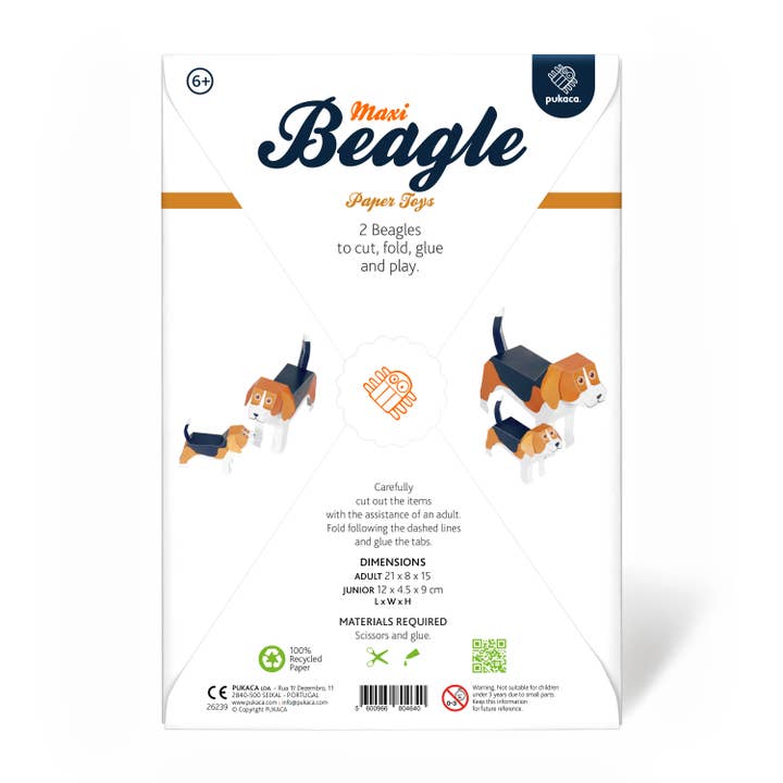 pukaca - Wholesale DIY Craft Kit - Kids - Maxi Beagle Paper Toys2