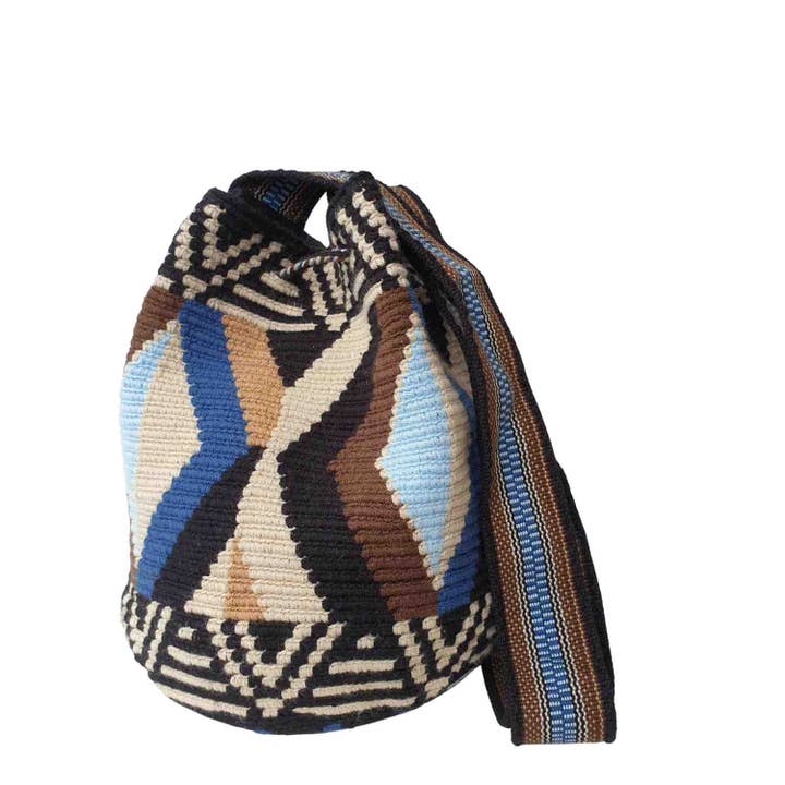 Lombia + Co. – Engroshandel Crossbodytaske - Dame – Bedst sælgende Etnisk WAYUU Mochila (Guariche Størrelse M)1