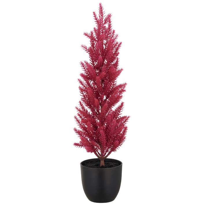 Sparrenboompje, 48cm, roze, in pot 9,5x9,5x9cm voor wholesale door GASPER GmbH