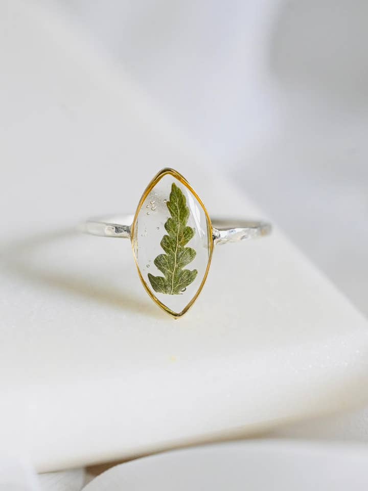 Jazlyn Fern Ring for wholesale by Mental Gardens Jewelry
