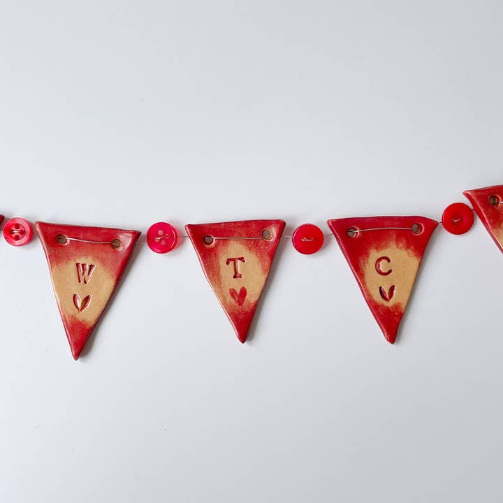 Cwtch Mini guirnalda cerámica - roja para venta al por mayor de Love & Lovelier