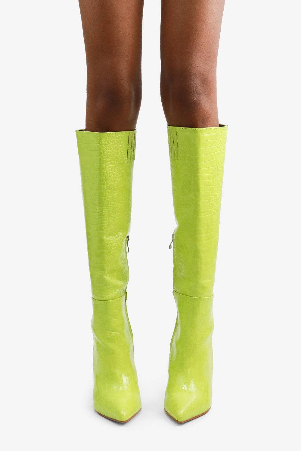 Lemonade Shoes - Wholesale Boots - Women's - ROSE - Under the Knee Crocodile Stiletto Boots6