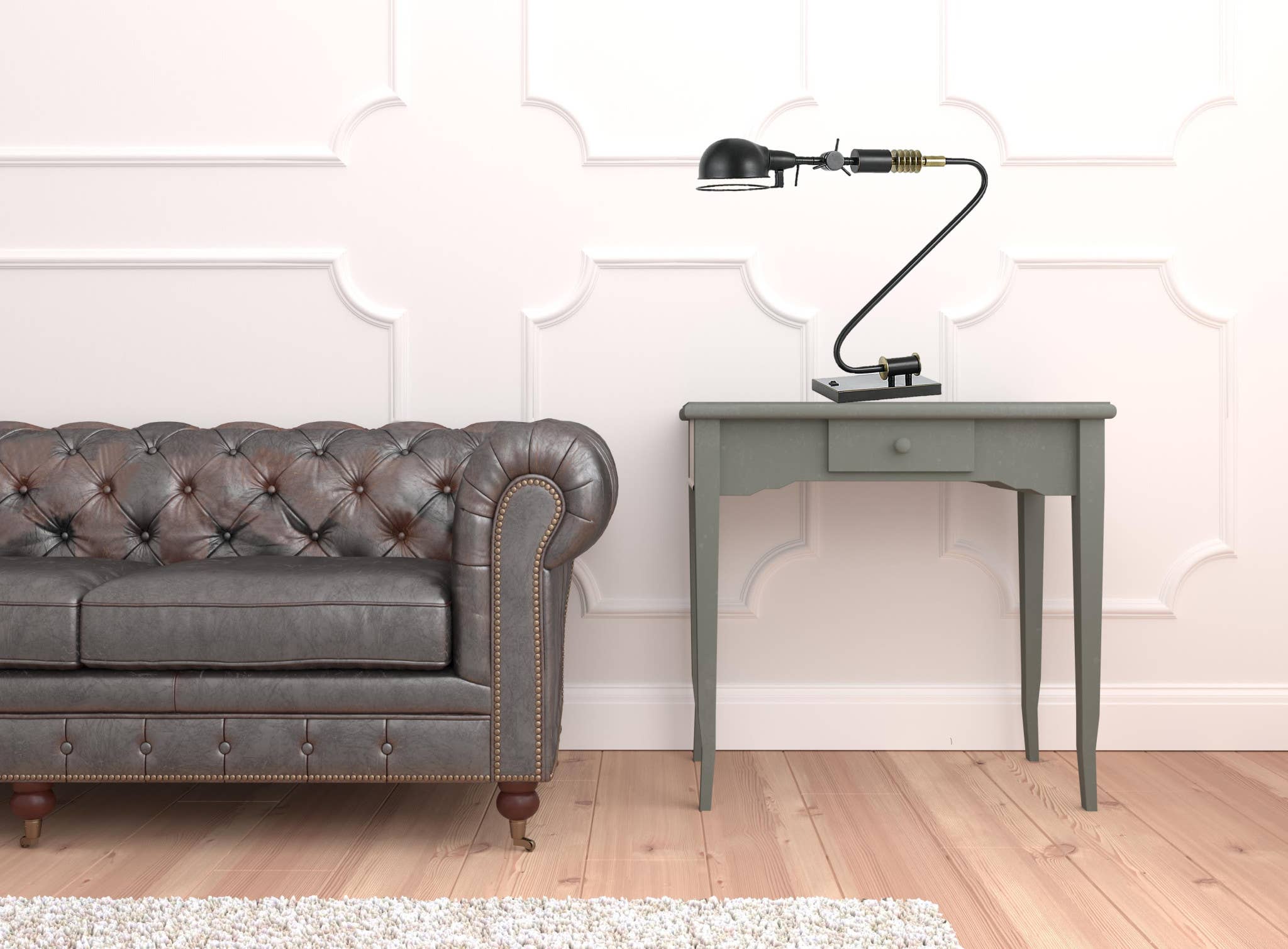 HomeRoots - Vente Lampes d'appoint/de bureau - Lampe de bureau en métal bronze de 21 po avec abat-jour en forme de dôme en bronze1