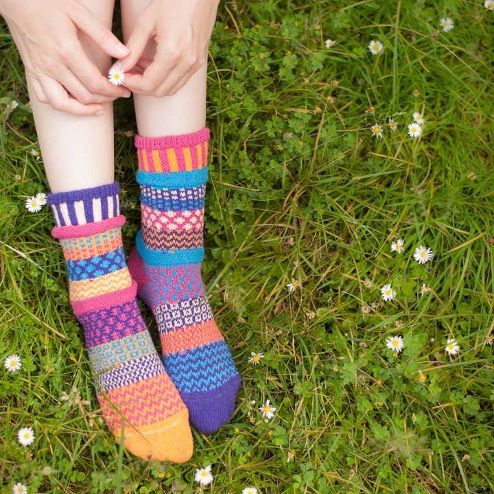 Solmate Socks - Wholesale Socks - Women's - Sunny Crew Socks | Eco-Friendly & Made in the USA 1