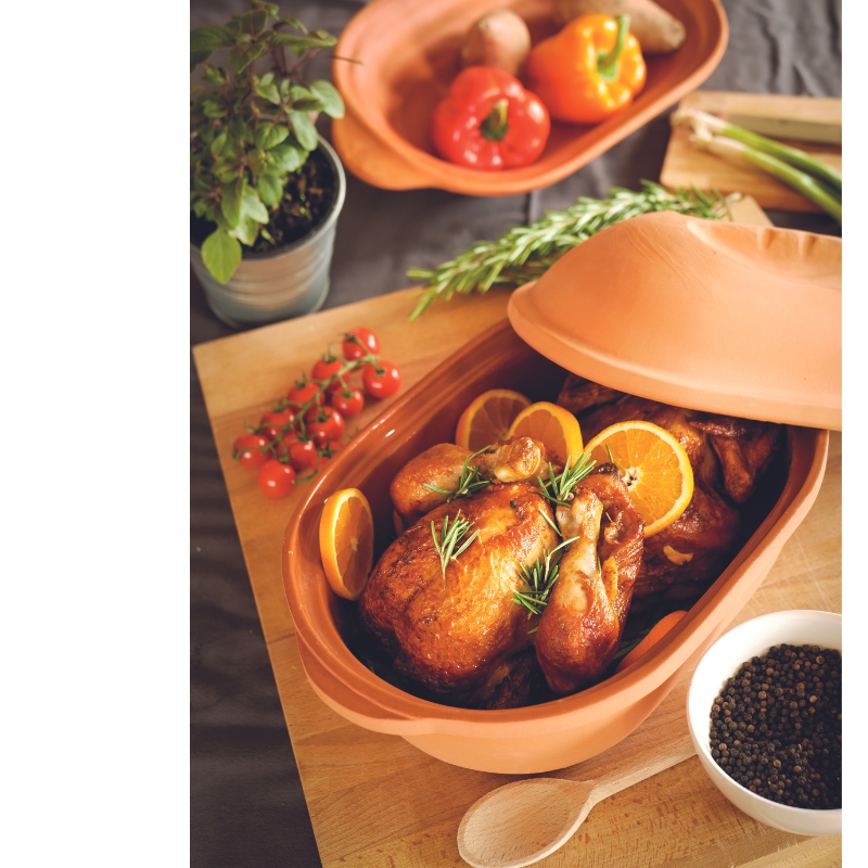 Svart Terrin Smak/ Gryta För Stekning 37,5x24x20cm i Lergods för wholesale på Faire1