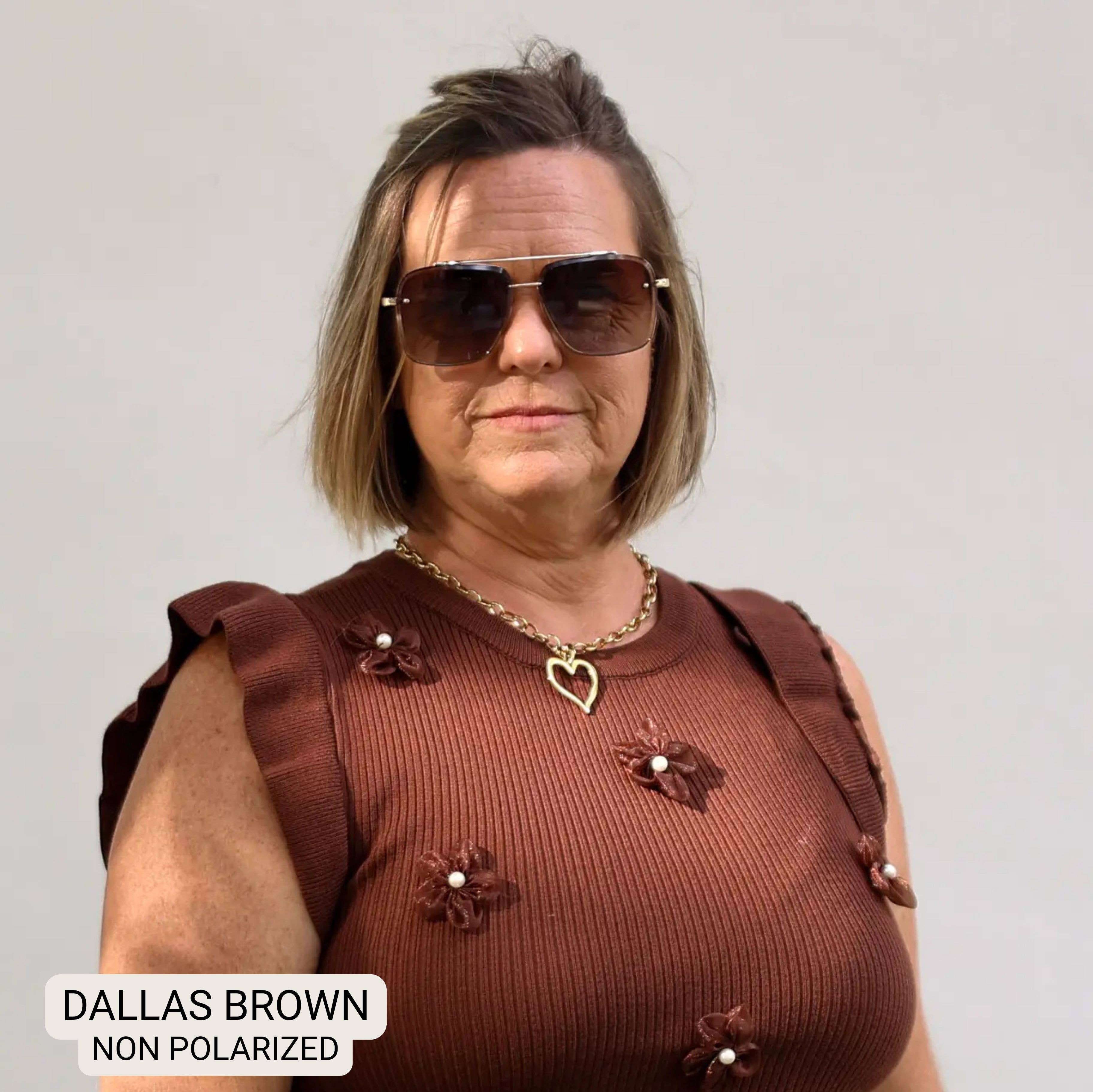 DAX Eyewear - Wholesale Sunglasses - Unisex - Dallas - Women's Modern Aviator Sunglasses 1