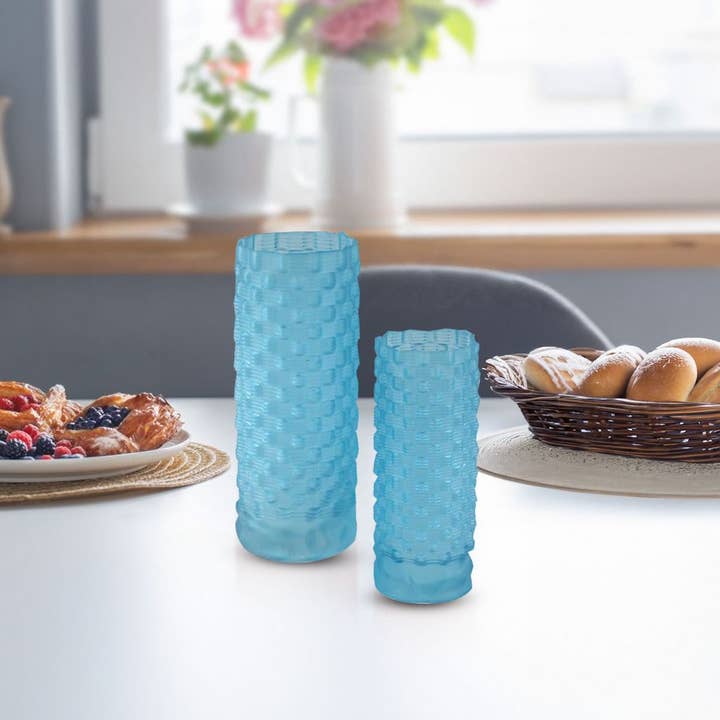 Aria Home - Vente Vases - Collection Fleurine en verre coloré, ensemble de 2 grands vases de table20