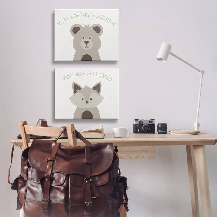Stupell Industries – wholesale Väggdekor - Barn och baby – Upplyftande citat om djur för barn på canvas-konst