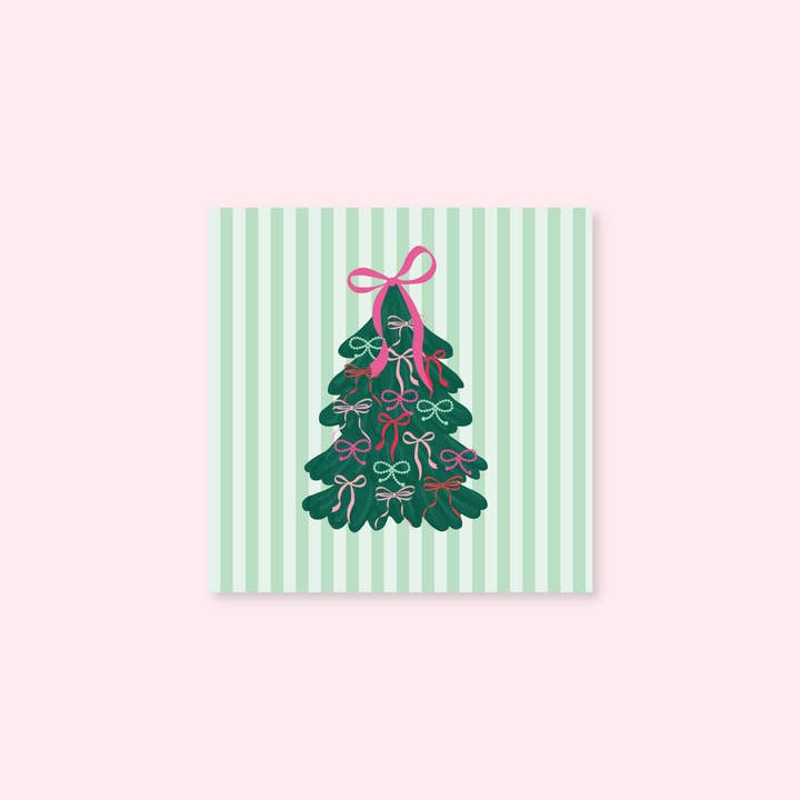 Rock Paper Scissors - Wholesale Disposable napkin - Tied Up in Bows - Christmas Cocktail Beverage Napkins set 201