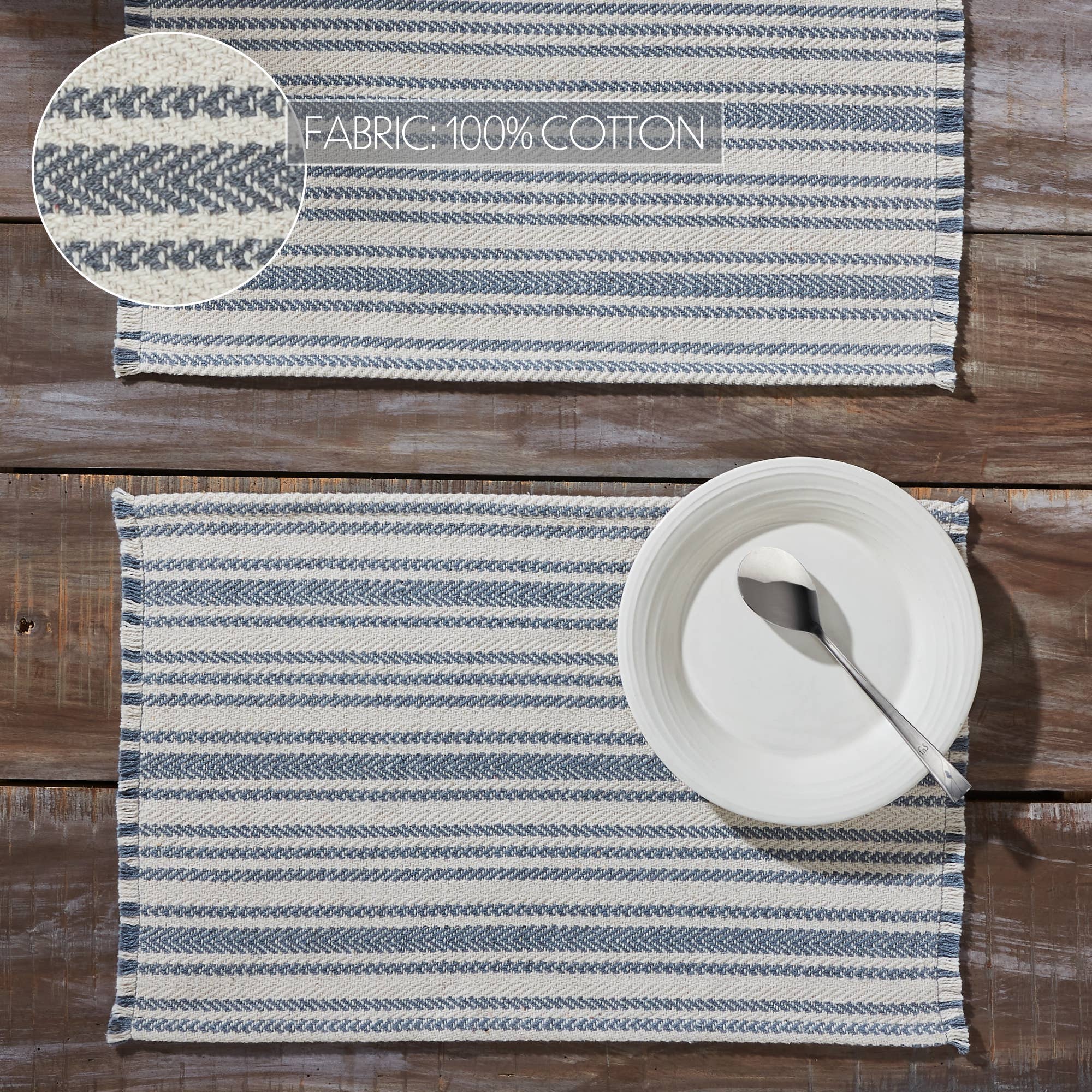 VHC Brands - Vente Sets de table - Set de 2 sets de table Finders Keepers Chevron 13 x 194