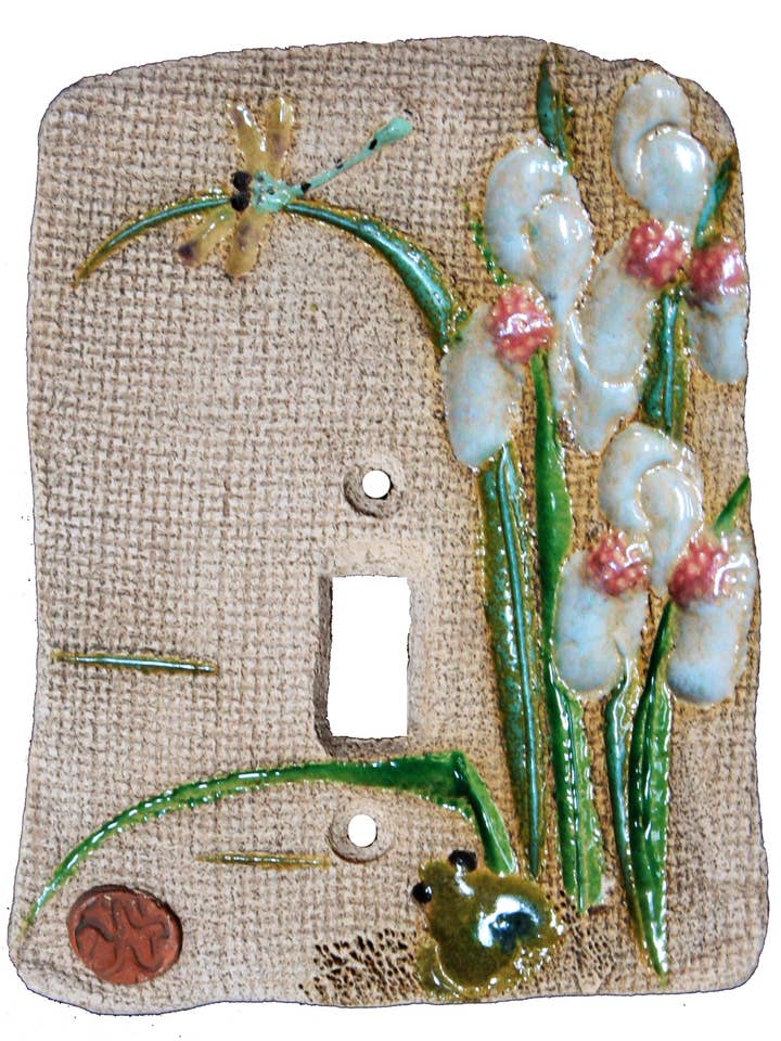 Piastra di commutazione singola in ceramica bianca perla per la vendita all'ingrosso da parte di Mad Monk Art