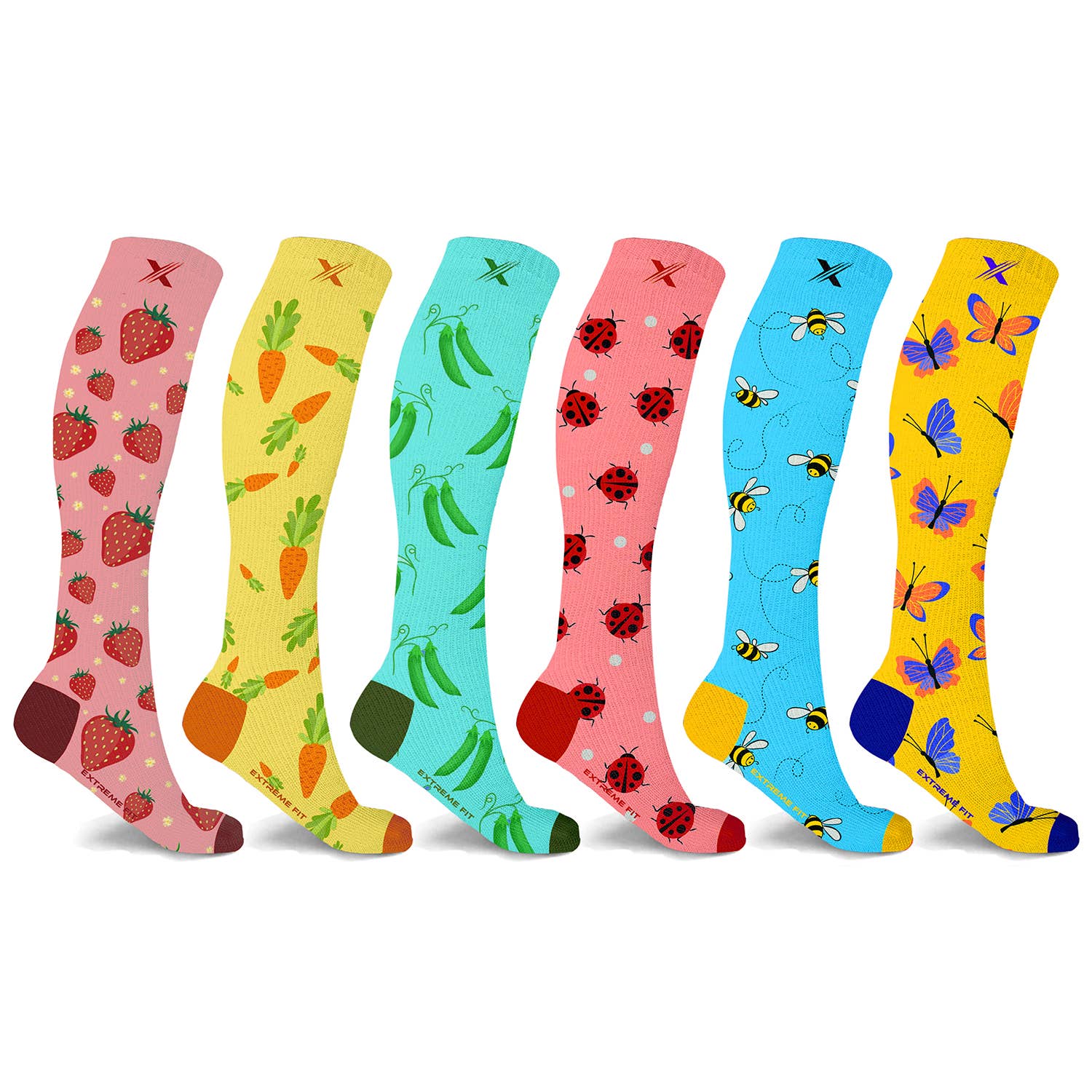 Extreme Fit Wholesale – wholesale Socks – Unisex – NOVELTY COLLECTION COMPRESSION SOCKS - 6 ASST STYLES18
