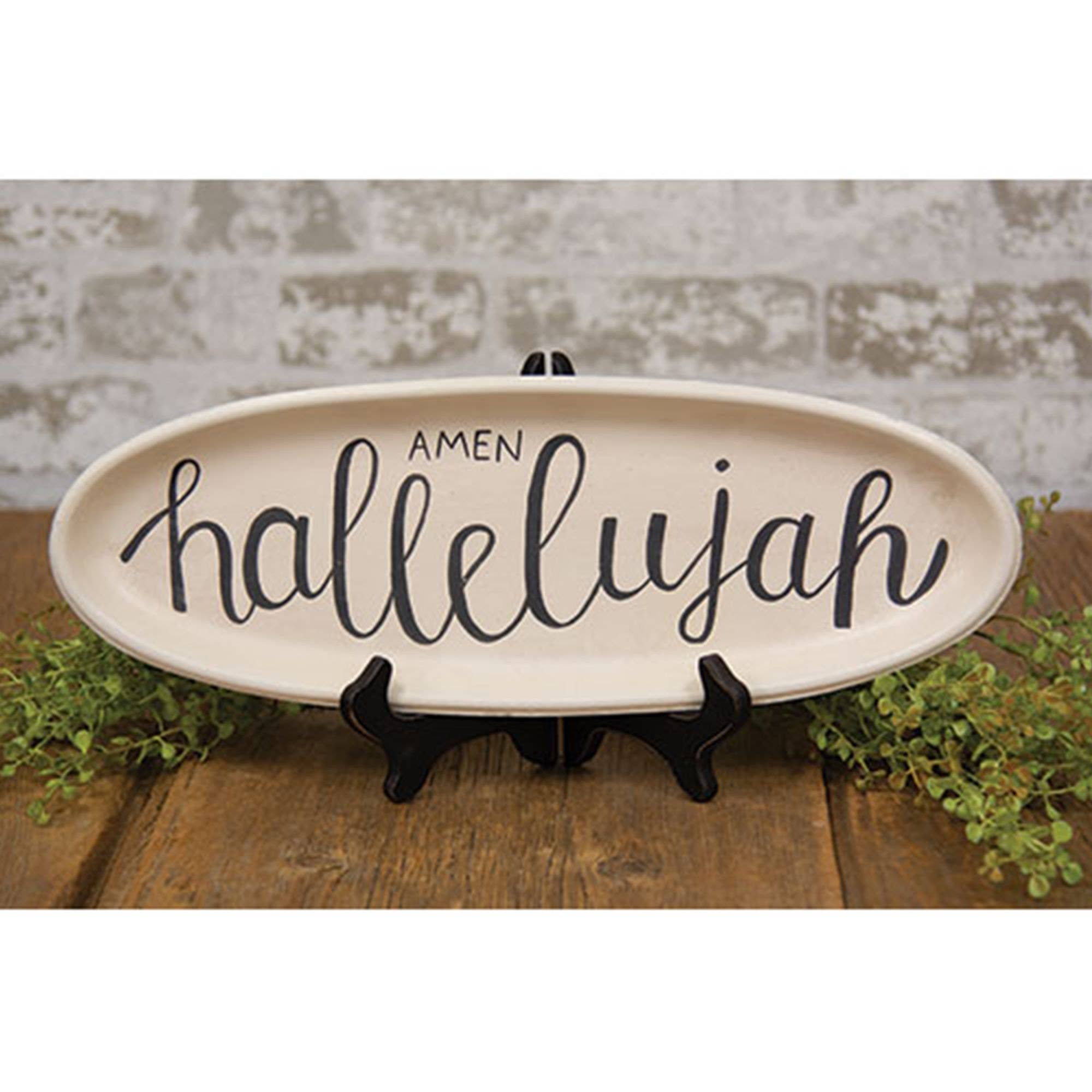 The Hearthside Collection - Wholesale Decorative Tray - Amen Oval Tray1