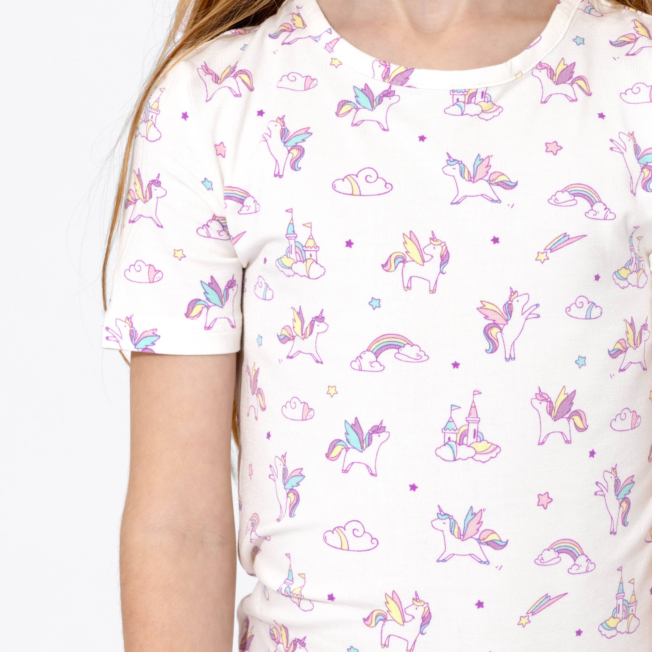 Bellabu Bear – wholesale Sleepwear set – Kids – Unicorn Bamboo Kids Short Set1