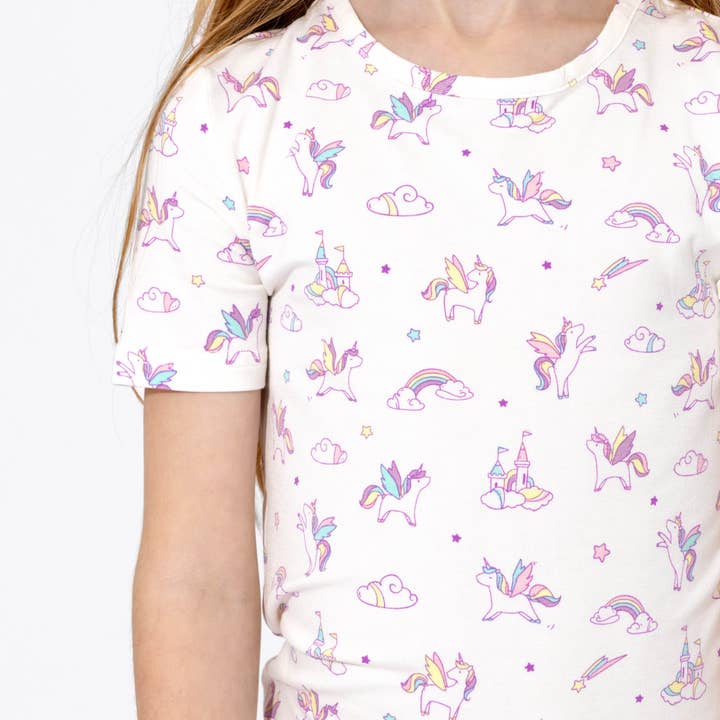 Bellabu Bear – wholesale Sleepwear set – Kids – Unicorn Bamboo Kids Short Set1