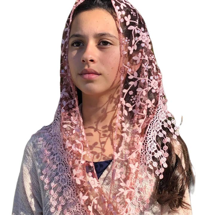 Oremus Mercy - Wholesale Veil - Women's - Cherry Blossom Veil - BURGUNDYÂ