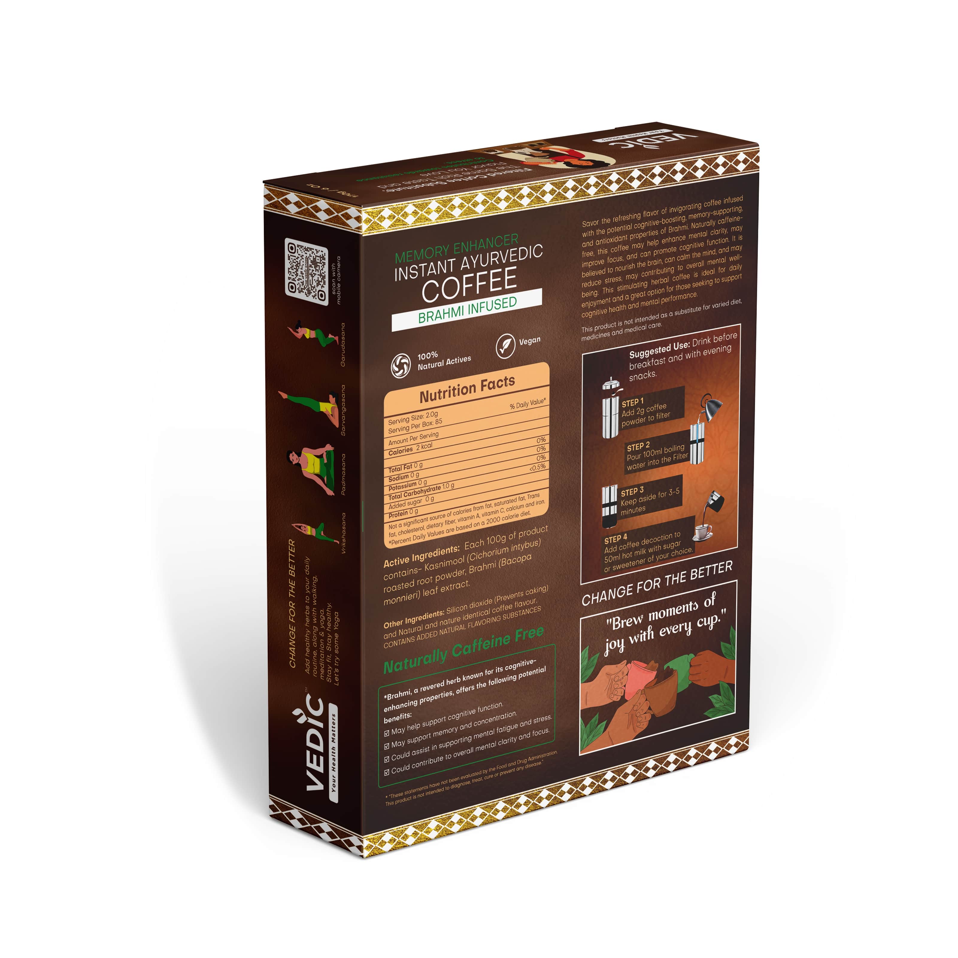 Vedic Juices – wholesale Instant coffee/espresso – Vedic Coffee , Memory Enhancer Instant Ayurvedic Coffee, Bra0