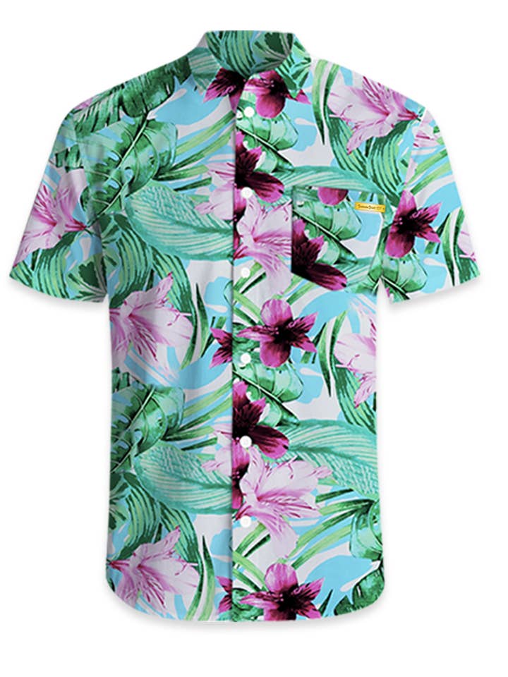 Basix of America - Wholesale Button Down Shirt - Men's - Banana Boat man Hawaiian Shirt St Paul Fleur