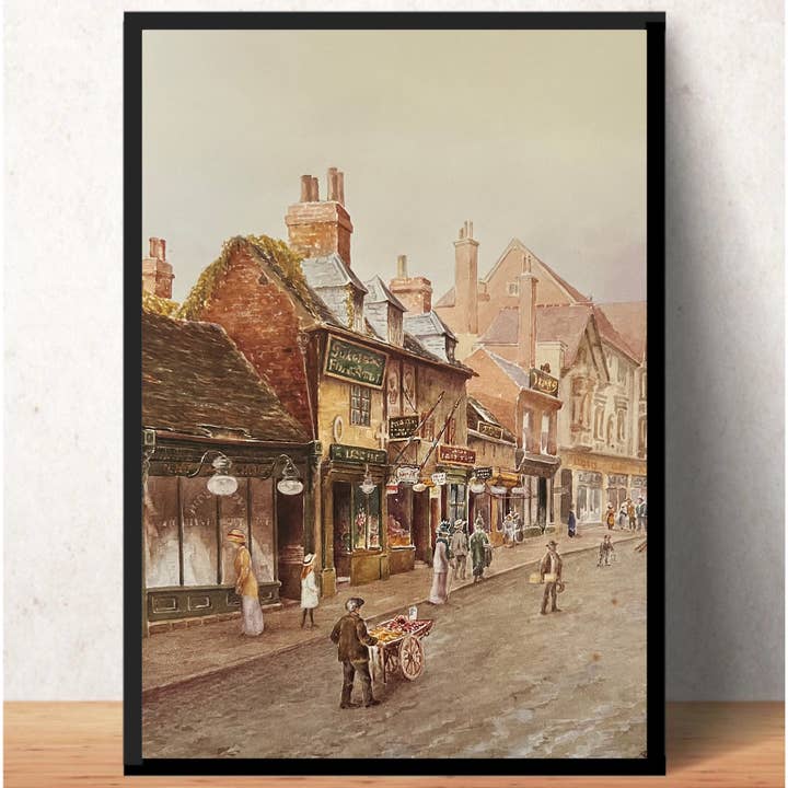 A4 Goodey Collection Framed Print - East Street, Derby c1913 for wholesale by Derby Uncovered