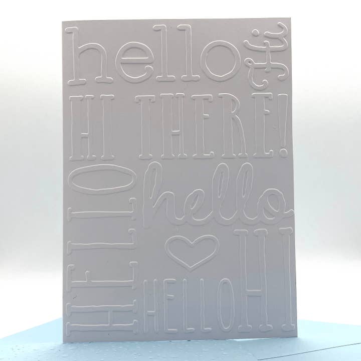 Hello Embossed Notecards - Pack of 6 for wholesale by Looks Inviting
