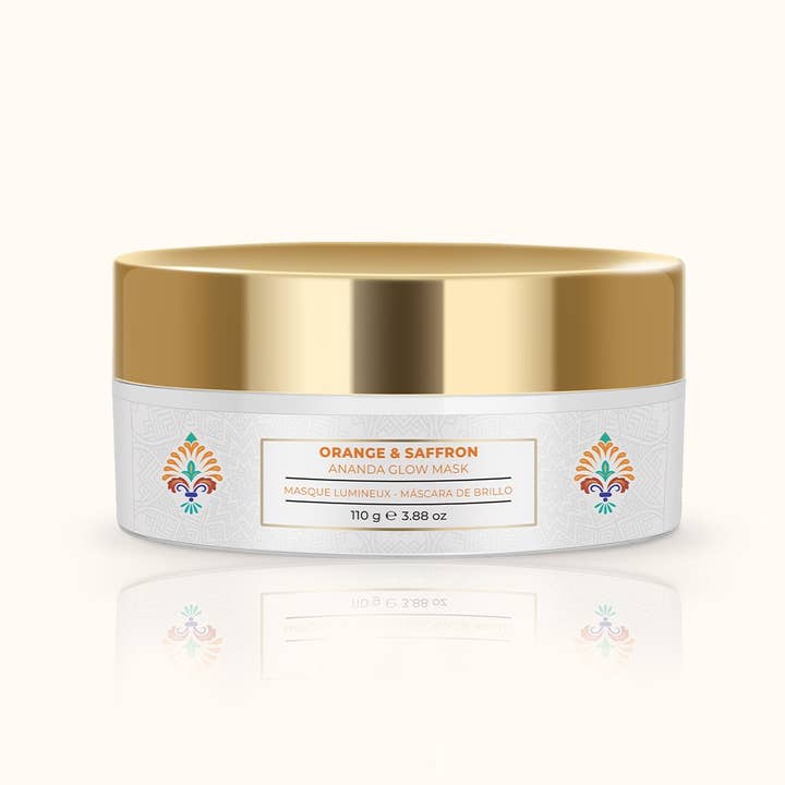 Orange & Safran Ananda Glow Maske für den Großhandel von Nourish Mantra