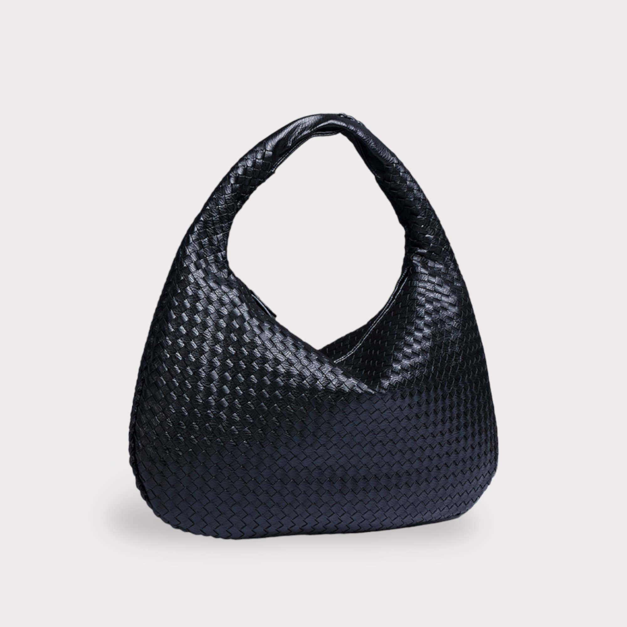Sook Stainable - Wholesale Shoulder Bag - Women's - Big Size Vegan Leather Woven Tote Shoulder Bag0