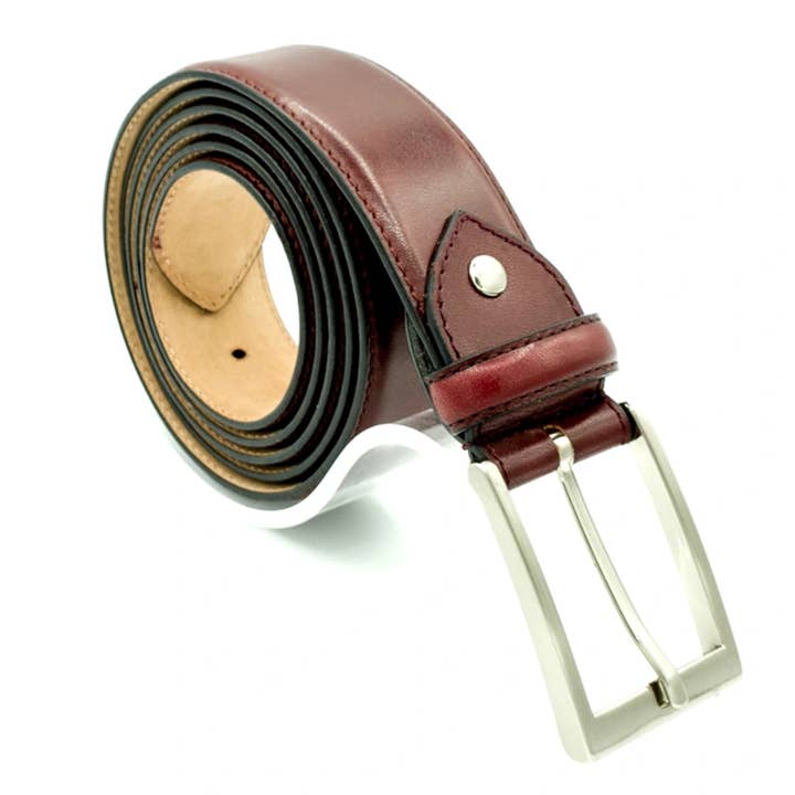 Cinturón burdeos con pátina a mano para venta al por mayor de UPSTER