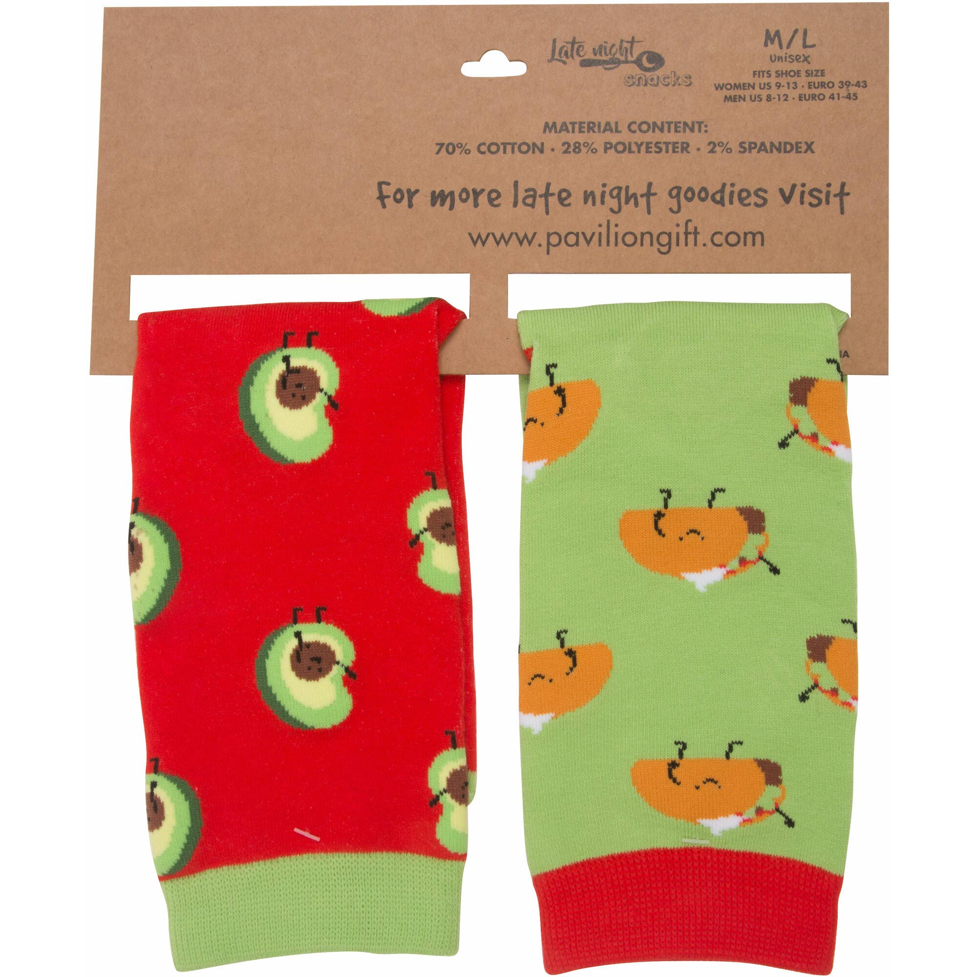 Pavilion - Vente Chaussettes – unisexe - Taco and Avocado - Chaussettes unisexes M/L5