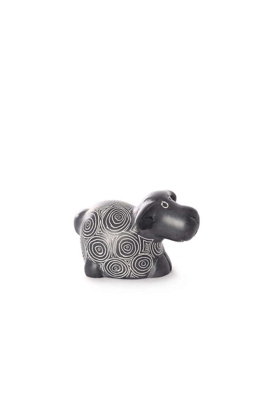 Swahili | AFRICAN MODERN - Wholesale Sculpture - Small Swirly Soapstone Sheep1