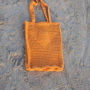 Sunflower Decoration Rope Woven Tote Bag Rainbow-colored Rope Shoulder Bag  Souvenir Crochet Bag