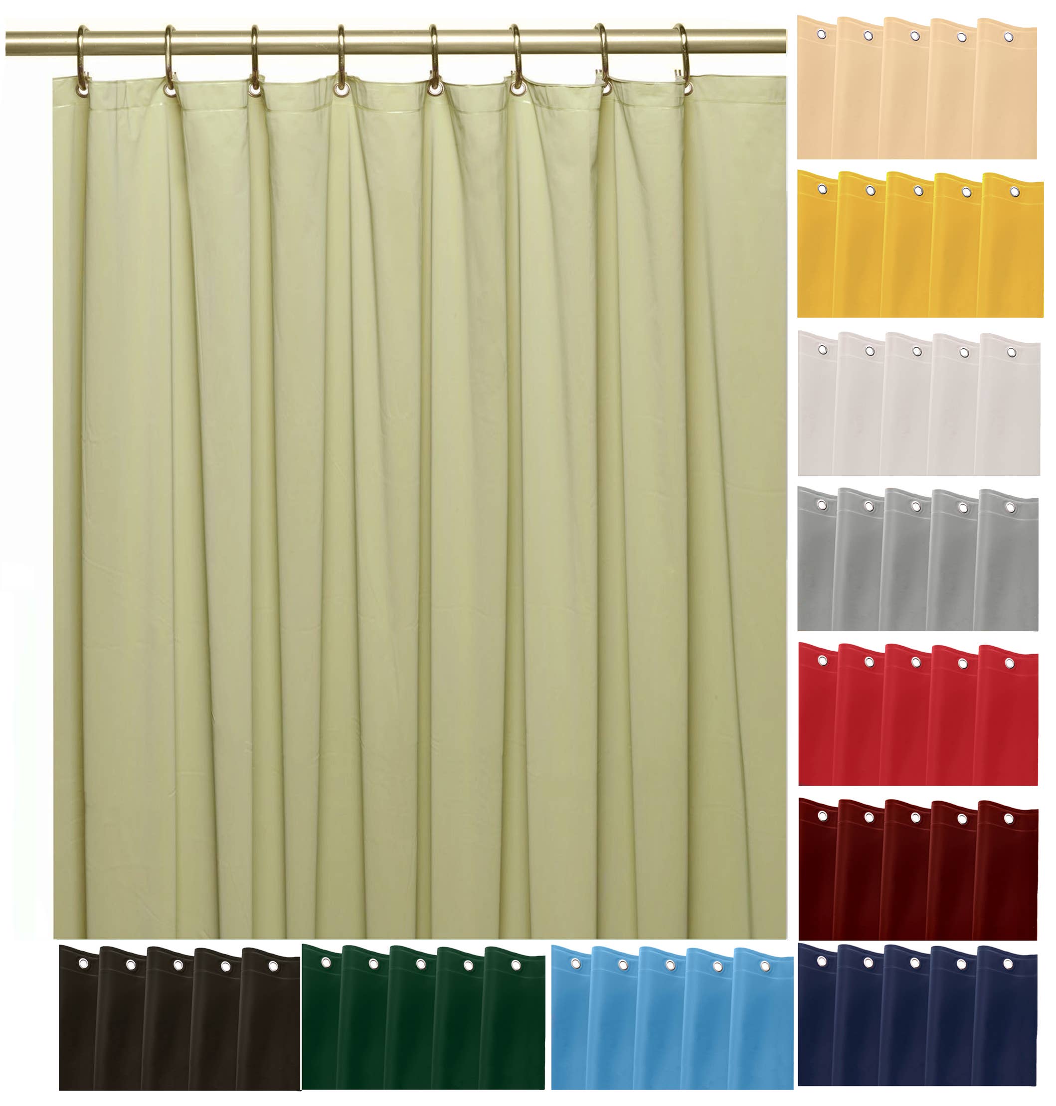 YafeMarte - Venta al por mayor Cortinas de ducha - Forro de cortina de ducha pesado con 3 imanes, peso de 70 x 72 pulgadas32
