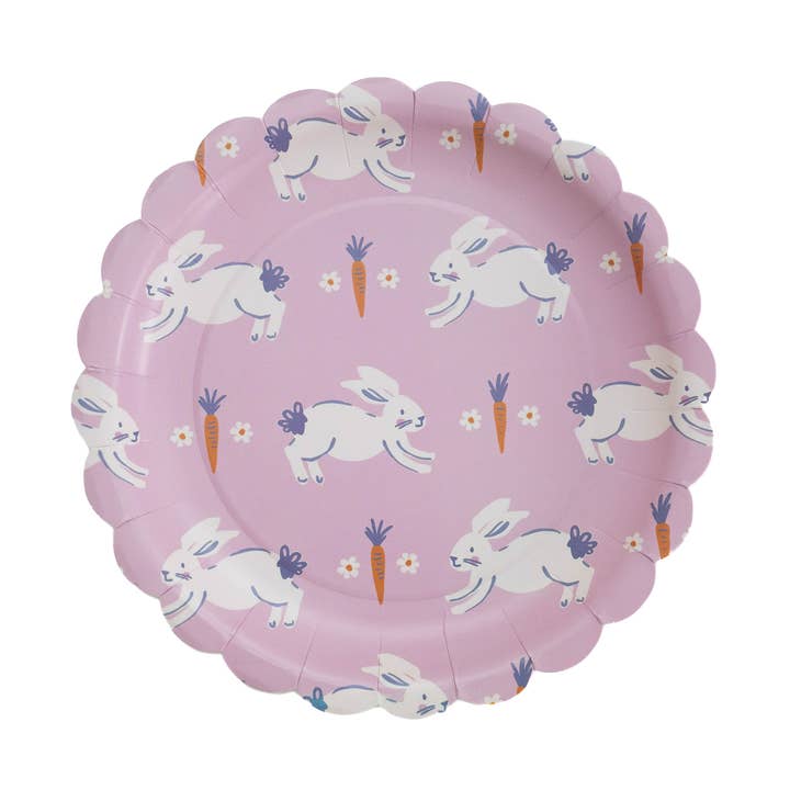 Assiettes de Pâques Lapin Rose pour la vente par Festive Fun Co.