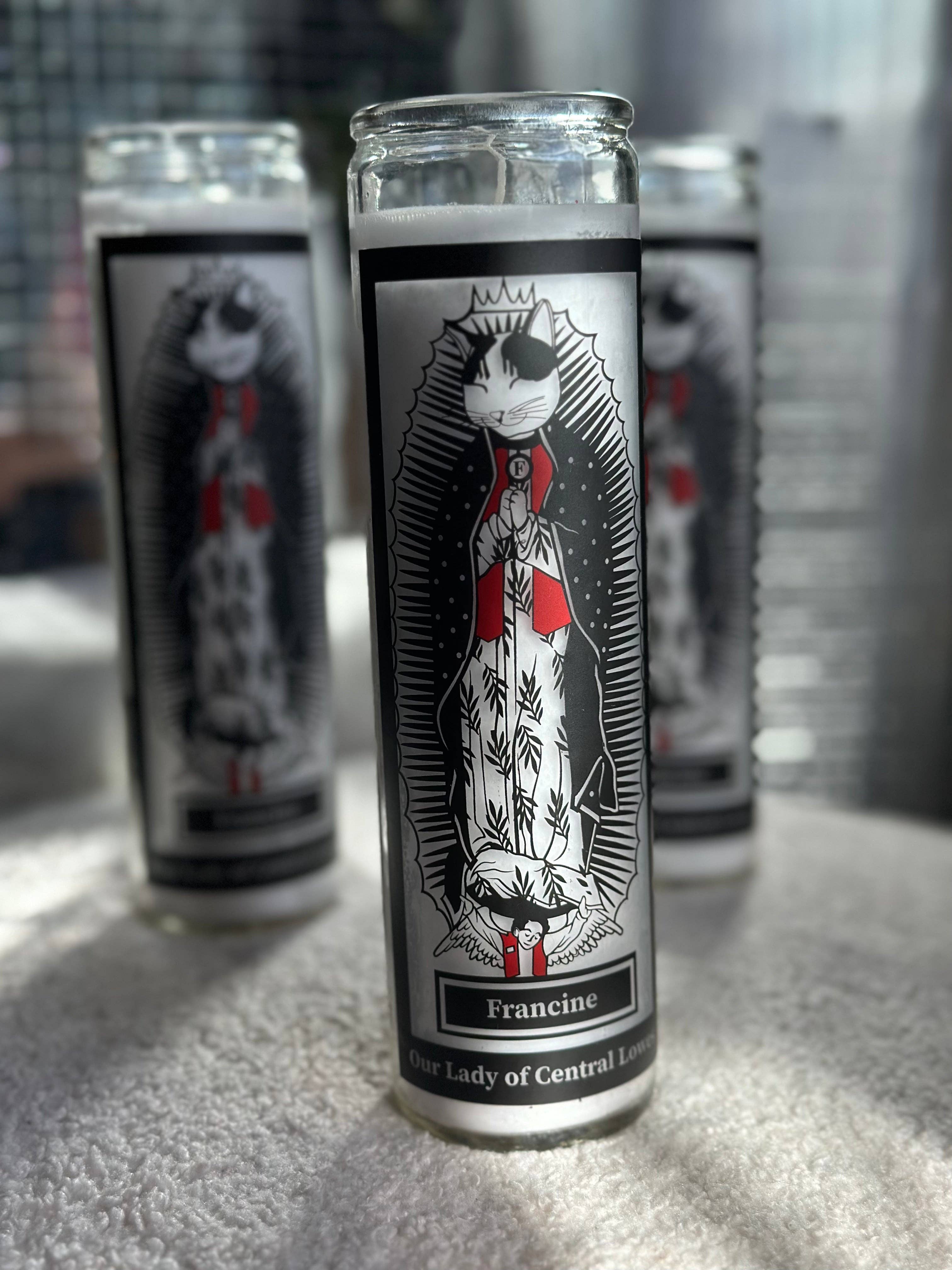 Morris + Norris - Venta al por mayor Vela votiva - Vela Devocional de Francine, la Gata de Lowe's Central0