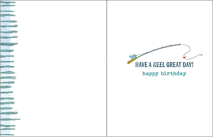 GINA B DESIGNS - Wholesale Birthday Card - Birthday Greeting Card - Fishing Lures1