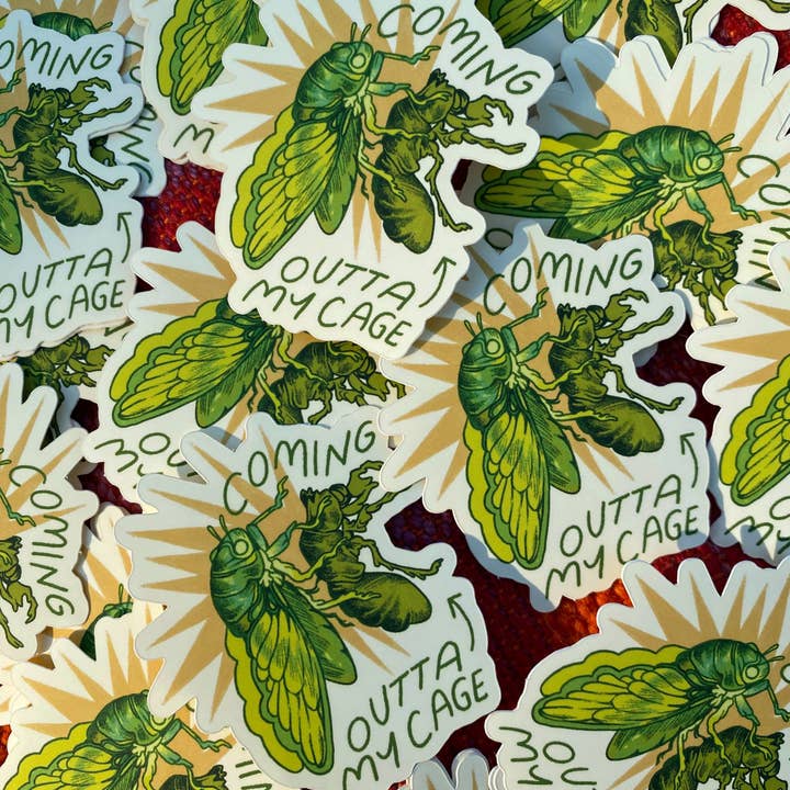 ALTARGOKART - Wholesale Sticker - Comin Outta My Cage Cicada Sticker2