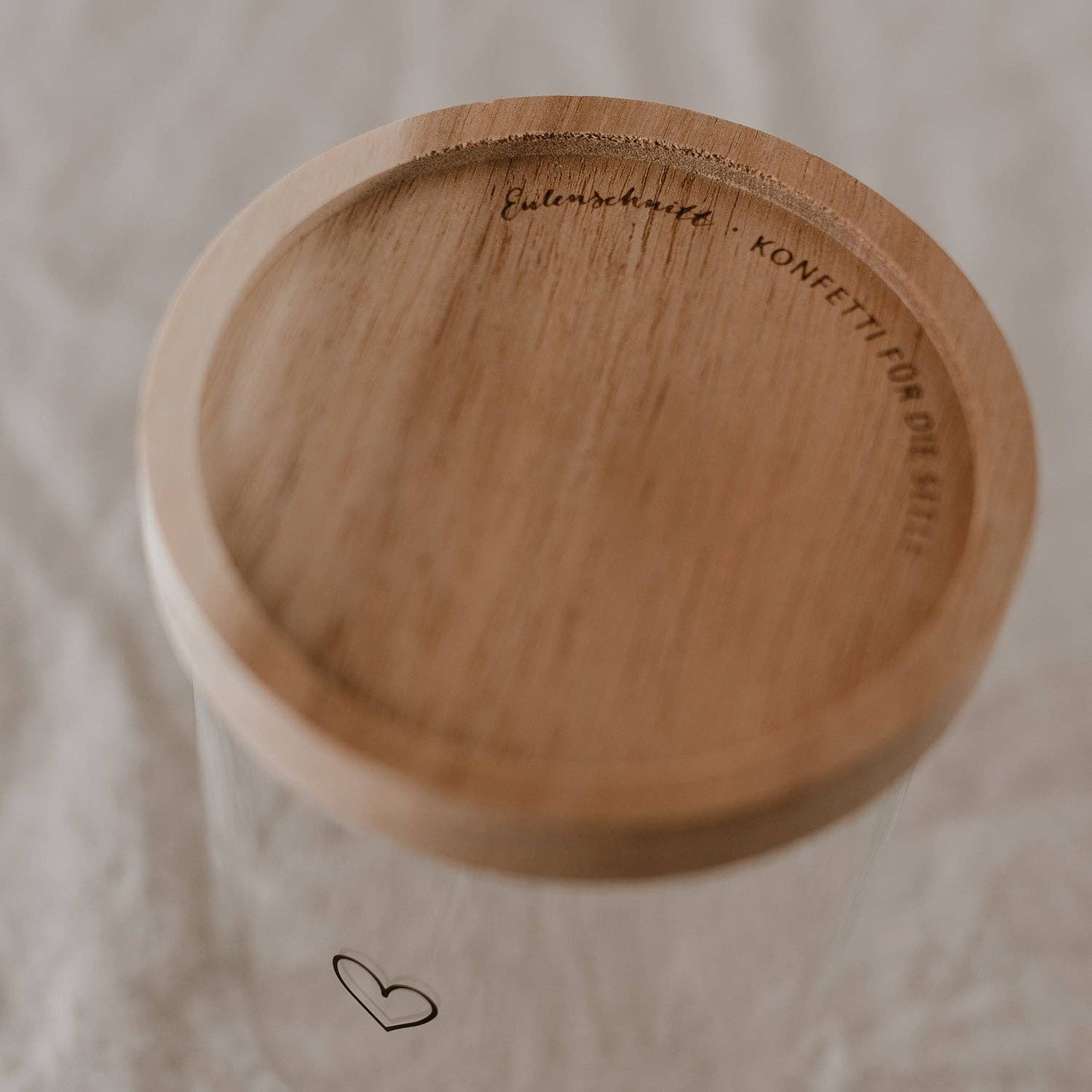 Eulenschnitt - Wholesale Jar - Storage jar heart black 13cm (PU = 4 pcs)2