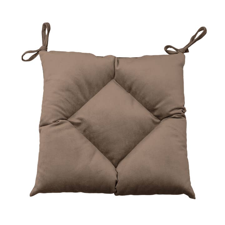 CASASRO - Venta al por mayor Cojines para sillas - CASASRO® Cojines para sillas de comedor | Juego de 4 de 40x40 cm | Tela de terciopelo suave lavable en 9 colores | Cojines con lazos para sujetar12