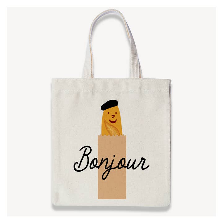 Rock Scissor Paper - Wholesale Tote Bag - Women's - Bonjour Baguette French Bread Tote Bag1