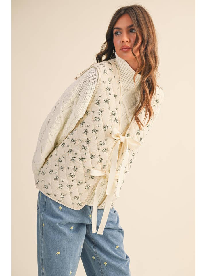 Klesis - Wholesale Outerwear Vest - Women's - IJ1566 FRONT TIE QUILTED VEST18