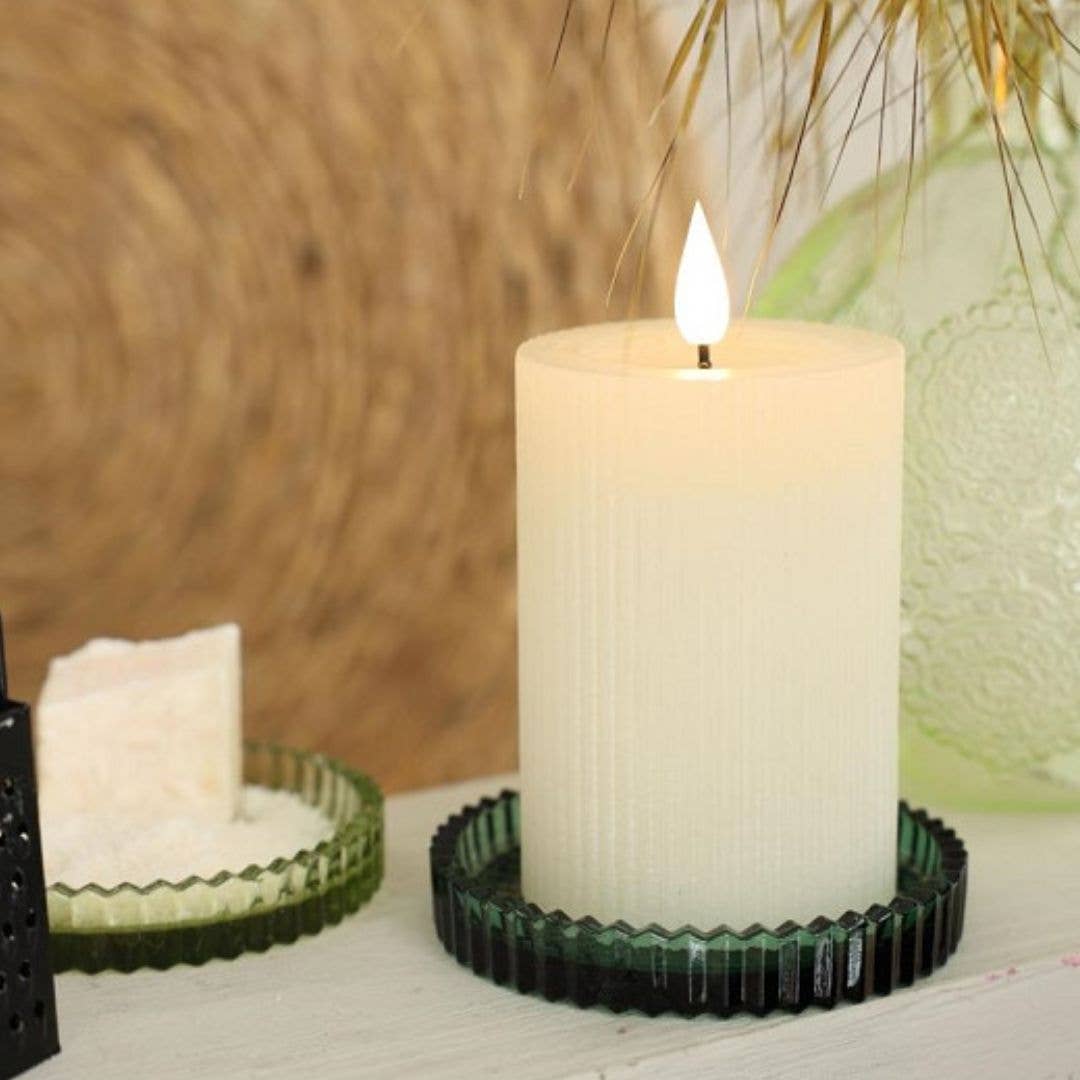 Wildflowers by Floriette - Wholesale Decorative Plate/Dish/Bowl - Set of 4 Glass Dishes Kate Ø10 x H6.5 cm – Dark Green3