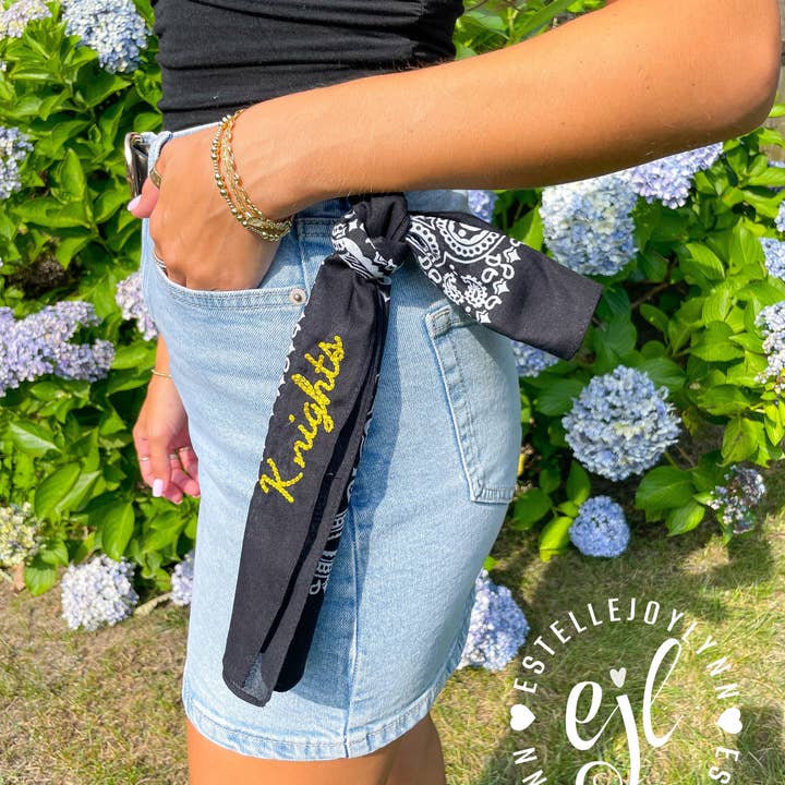 EstelleJoyLynn, LLC - Wholesale Bandana - Women's - CUSTOM School Spirit Embroidered Bandanas1