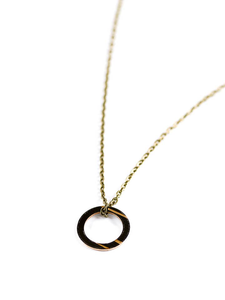 Mörk Hoop - återvunnen Cymbal halsband för wholesale av Full Circle Co.