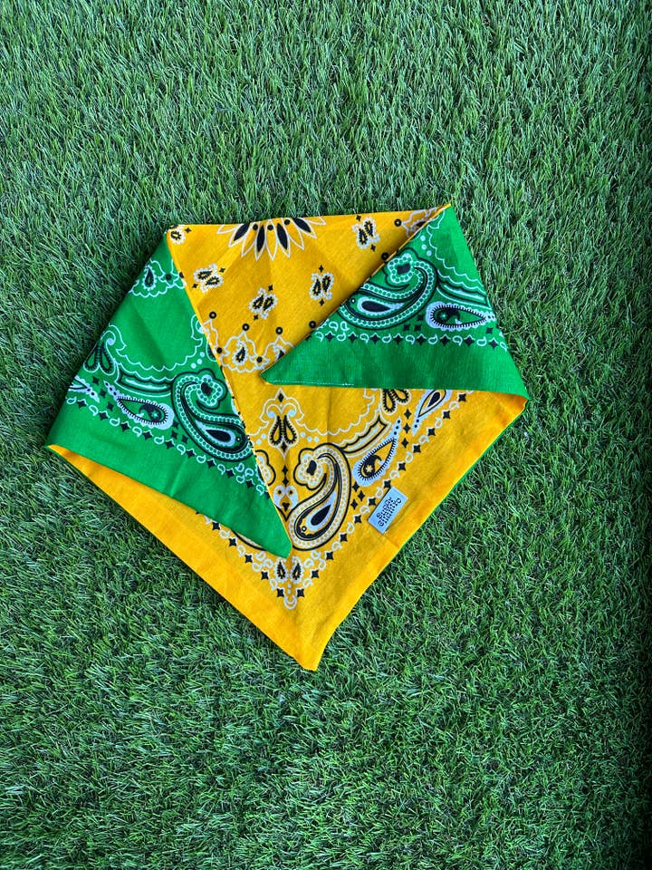 Handmade Custom Two Toned Gameday Bandana for wholesale by Sugar Cilantro