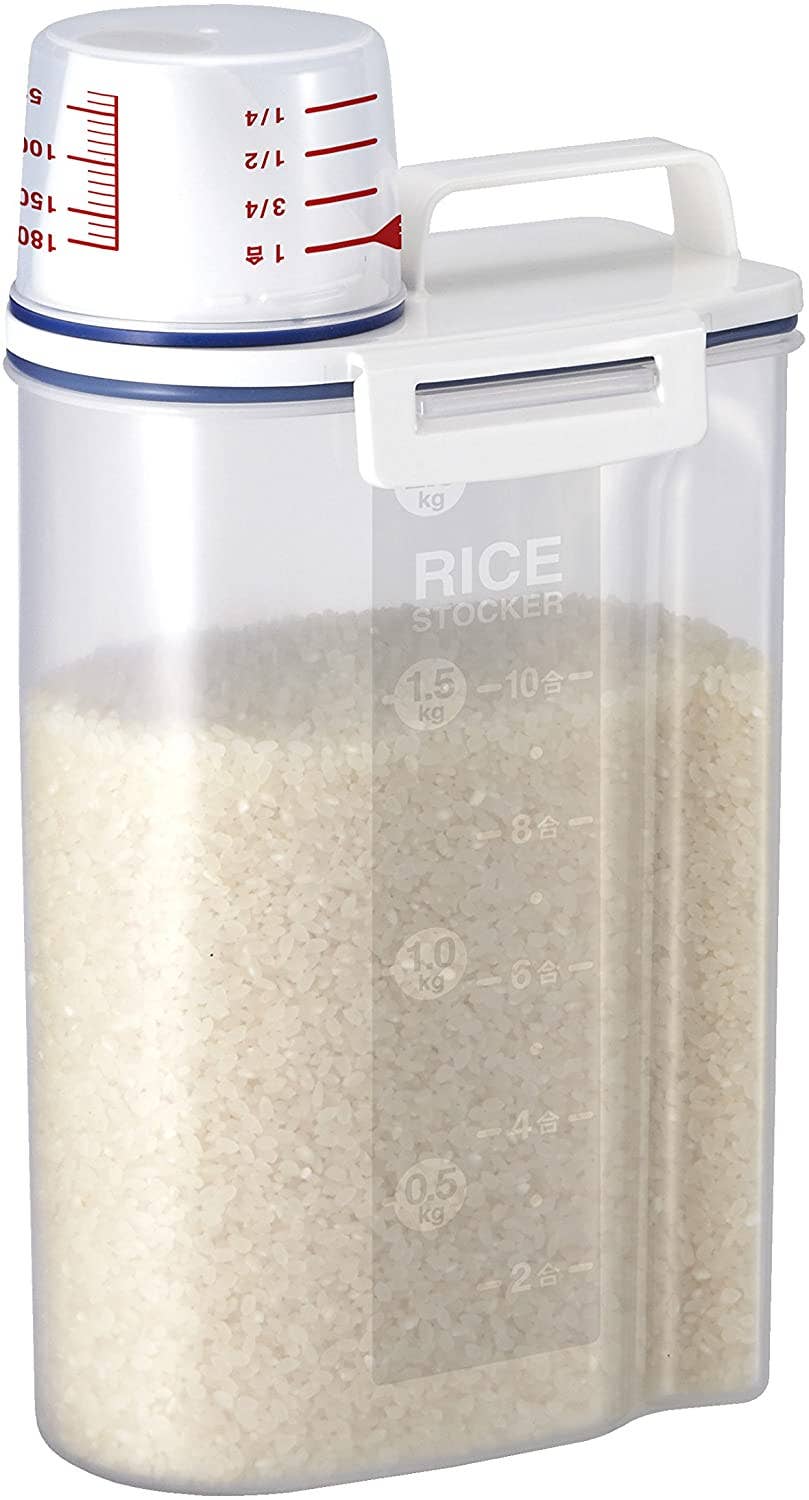 KEY Company – wholesale Food storage container – Rice Container Bin with Pour Spout 2kg0