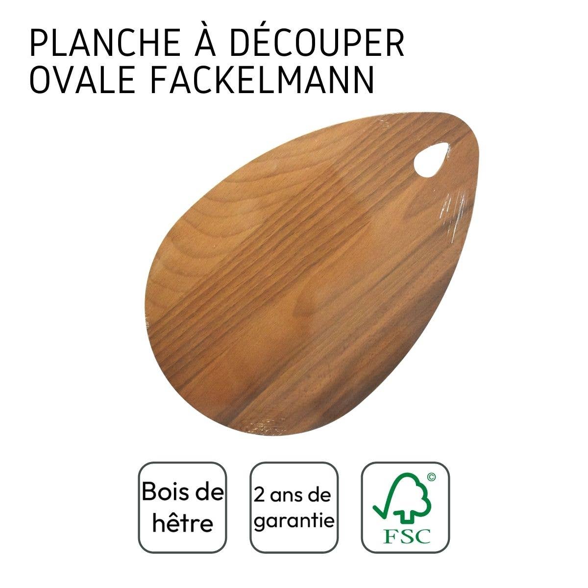 Zenker - Wholesale Cutting board - Oval cutting board, dark beech 21 x 12 cm Fackelmann Wood Edition3