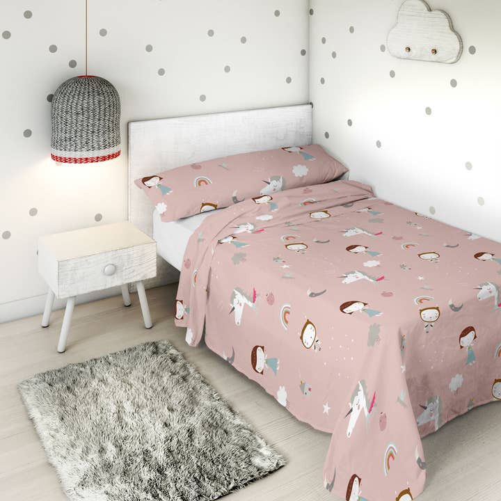 2-delt sengesæt UNICORN PINK B - HEI for engroshandel hos Creaciones Euromoda SL (Naturals Home)